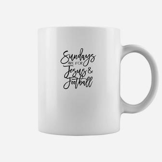 Womens Fit Kitten Sundays Are For Jesus Football Coffee Mug - Thegiftio
