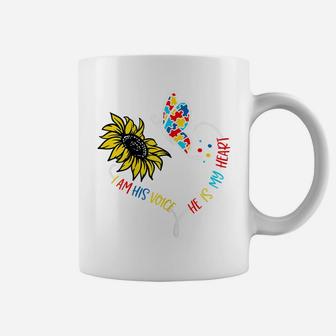Womens Floral Butterfly Autism Awareness Daisy Flower For Mom Women Coffee Mug | Crazezy CA