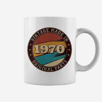 Womens Funny 50Th Birthday Gift Vintage Made In 1970 Original Parts Coffee Mug | Crazezy UK