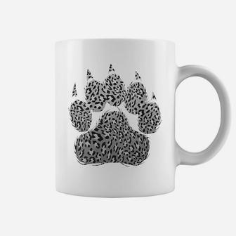 Womens Funny Leopard Print Paw | Cool Cheetah Skin Boys Girls Gift Coffee Mug | Crazezy