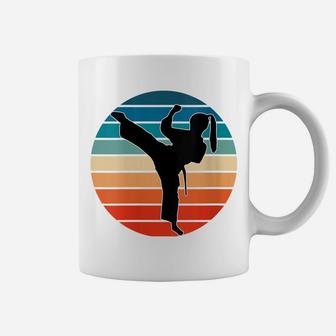 Womens Girls Martial Arts Gift - Karate Kickboxing Retro Design Coffee Mug | Crazezy CA