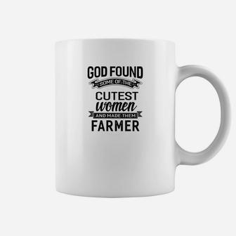 Womens God Found The Cutest Women Made Them Farmer Coffee Mug - Thegiftio UK