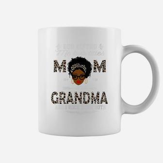 Womens God Gifted Me Two Titles Mom And Grandma Mother's Day Gift Coffee Mug | Crazezy CA