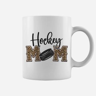 Womens Hockey Mom Leopard Print Cheetah Ice Hockey Proud Mom Coffee Mug | Crazezy AU