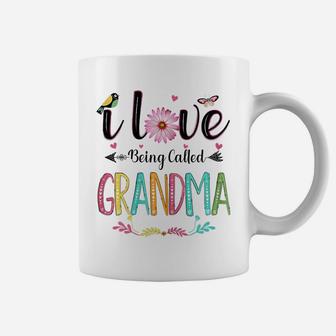 Womens I Love Being Called Grandma Daisy Flower For Mimi Nana Lover Coffee Mug | Crazezy UK