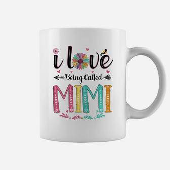 Womens I Love Being Called Mimi Daisy Flower For Grandma Coffee Mug | Crazezy CA