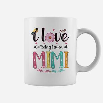 Womens I Love Being Called Mimi Daisy Flower For Grandma Coffee Mug | Crazezy