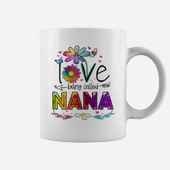 Womens I Love Being Called Nana Daisy Flower Cute Mother's Day Coffee Mug | Crazezy
