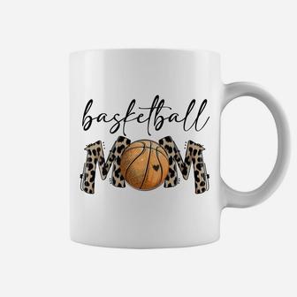 Womens Leopard Basketball Mom Proud Basketball Players Mom Funny Coffee Mug | Crazezy CA