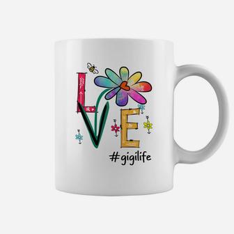 Womens Love Gigi Life Daisy Flower Cute Mother's Day Gift Grandma Coffee Mug | Crazezy AU
