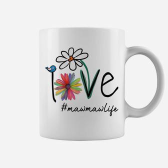 Womens Love Mawmawlife Life Daisy Flower Cute Funny Mother's Day Coffee Mug | Crazezy DE