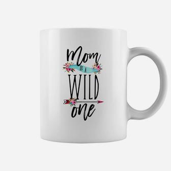Womens Mom Of A Wild One Shirt Boho 1St Birthday Mommy Party Theme Coffee Mug | Crazezy