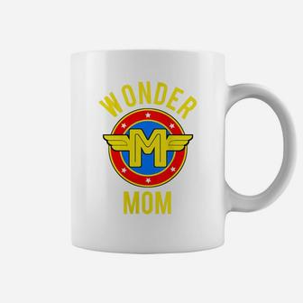 Womens Mom Of The Birthday Wonder Super Hero Gift Party Idea Coffee Mug | Crazezy DE