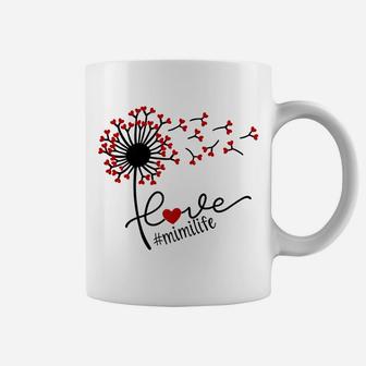 Womens Mother's Day Dandelion Flower Heart Love Mimi Life Coffee Mug | Crazezy