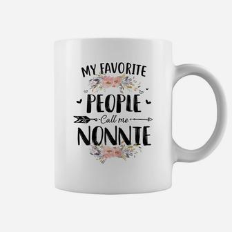Womens My Favorite People Call Me Nonnie Flower Mother's Day Gift Coffee Mug | Crazezy CA