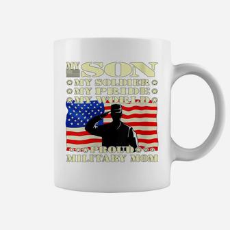 Womens My Son My Soldier Hero Proud Military Mom Army Mother Gifts Coffee Mug | Crazezy