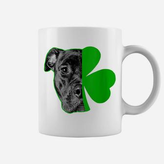 Womens Pitbull Love And Lucky Irish Shamrock Saint St Patricks Day Coffee Mug | Crazezy