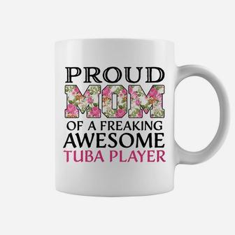 Womens Proud Mom Awesome Tuba Player Coffee Mug | Crazezy