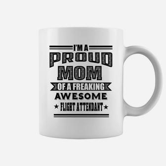 Womens Proud Mom Of An Awesome Flight Attendant T-Shirt Women Gifts Coffee Mug | Crazezy AU