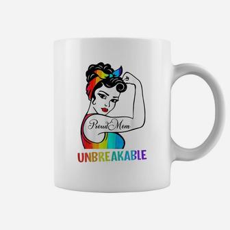 Womens Proud Mom Unbreakable Lgbt Mom Rainbow Lgbtq Gay Pride Coffee Mug | Crazezy