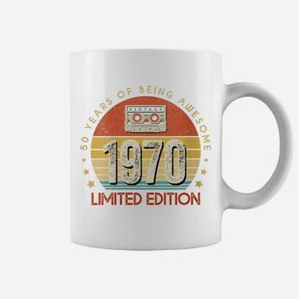 Womens Vintage Made In 1970 Cassette Tape 50Th Birthday 50Years Old Coffee Mug | Crazezy