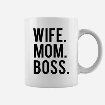 Womens Wife Mom Boss Mothers Day Coffee Mug | Crazezy UK