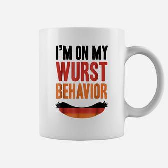 Wurst Behavior Oktoberfest Tshirt Funny German Festival Gift Coffee Mug | Crazezy