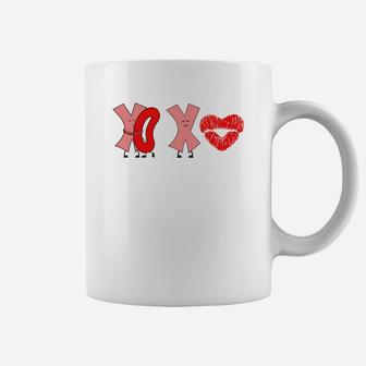 Xoxo Valentines Day Red Lips Gift Happy Valentines Day Coffee Mug - Seseable