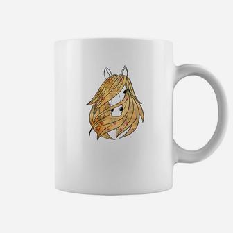 Yellow Floral Horse For Horse Girls Equestrians Coffee Mug - Thegiftio UK
