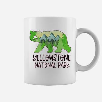 Yellowstone National Park Mountains And Bear Shape Coffee Mug - Thegiftio UK