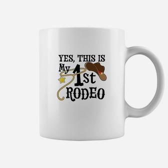 Yes This Is My 1St Rodeo Cowboy Hat With Red Band Coffee Mug | Crazezy CA