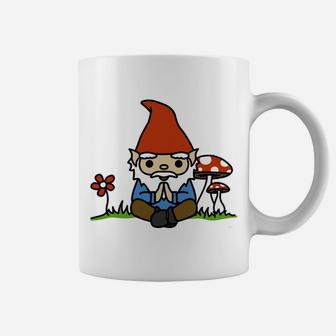 Yoga Gnome Cute Funny Gnomaste Greeting Long Sleeve Tshirt Coffee Mug | Crazezy CA