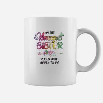 Youngest Sister Rules Matching Sibling Little Sister Coffee Mug | Crazezy UK