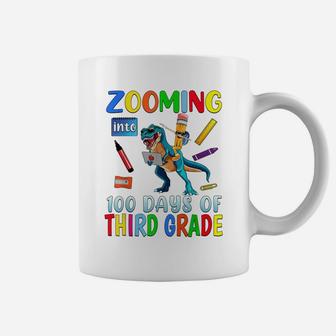 Zooming Into 100 Days Of Third Grade Virtual School Boys Kid Coffee Mug | Crazezy AU
