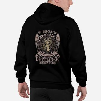 Adler Dezember Geburtstag Hoodie, Schwarzes Motiv Tee - Seseable