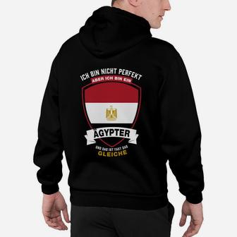 Ägyptischer Stolz Schwarzes Hoodie: Nicht perfekt, aber Ägypter Spruch - Seseable