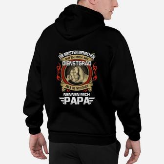 Dienstgrad Papa Hoodie, Stolzes Vater Spruch Tee - Seseable