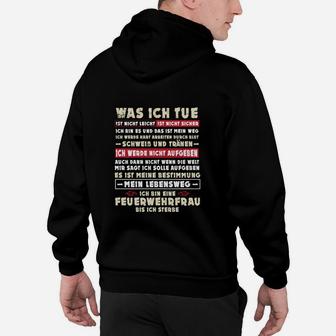 Feuerwehrfrau Stolz Hoodie, Leidenschaft Berufsfeuerwehr Motiv - Seseable