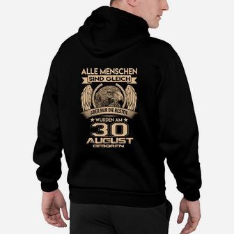 Geburtstags-Hoodie Adlermotiv, Personalisiertes Datum 3. August - Schwarz - Seseable