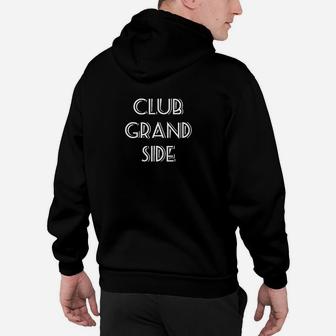 Schwarzes Hoodie Club Grand Side, Trendiges Tee für Events - Seseable