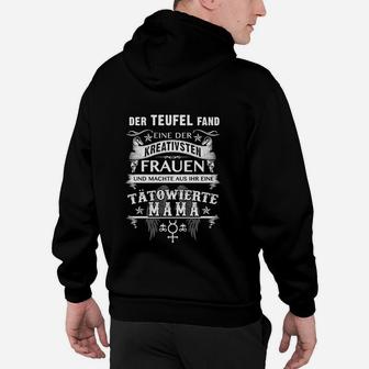 Teufel Fand Tätowierte Mama Hoodie - Seseable