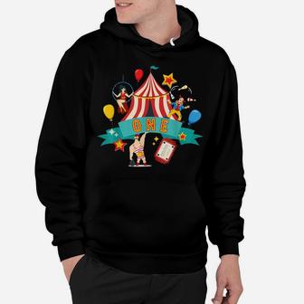 1 Year Old Circus Performer 1St Birthday Carnival Clown Baby Hoodie | Crazezy