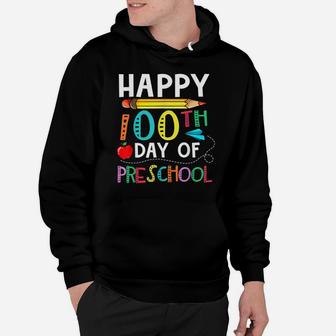 100 Days Of 1St Preschool - Happy 100Th Day Of School Gift Hoodie | Crazezy