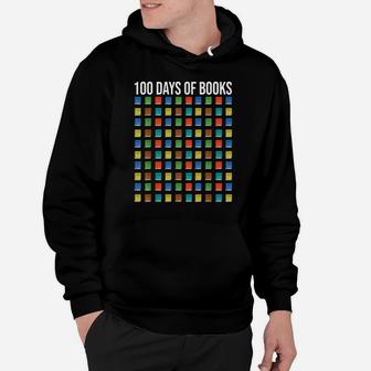 100 Days Of Books Happy 100Th Day Librarian Teacher Gift Hoodie | Crazezy DE