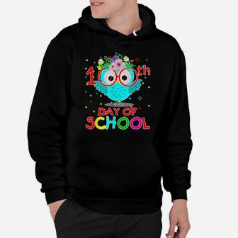 100 Days Of School Cute Owl Happy 100Th Day Of School Hoodie | Crazezy CA