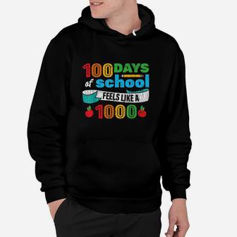 100 Days Of School For Students Teachers Funny Gift Hoodie | Crazezy DE