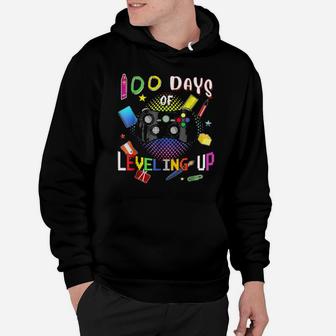 100 Days Of School Leveling Up Video Gamer Hoodie - Monsterry UK