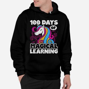 100 Days Of School Shirt Teacher Unicorn Hoodie | Crazezy