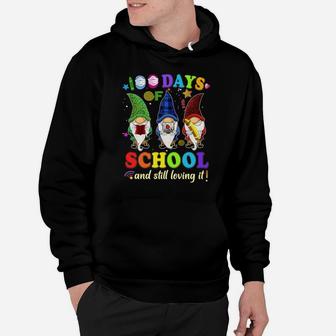 100 Days Of School Still Loving It Gnome Virtual Teacher Sweatshirt Hoodie | Crazezy