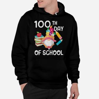 100Th Day Of School For Girls Funny Gnome School Supplies Raglan Baseball Tee Hoodie | Crazezy CA